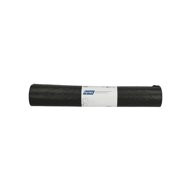Sac poubelle Hynex 70x110cm HDPE recyclé T25 120L noir rouleau 25 pièces