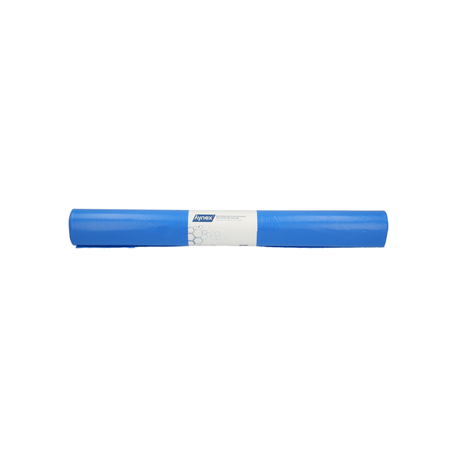 Sac poubelle Hynex 90x110cm LDPE recyclé T80 140L bleu rouleau 10 pièces