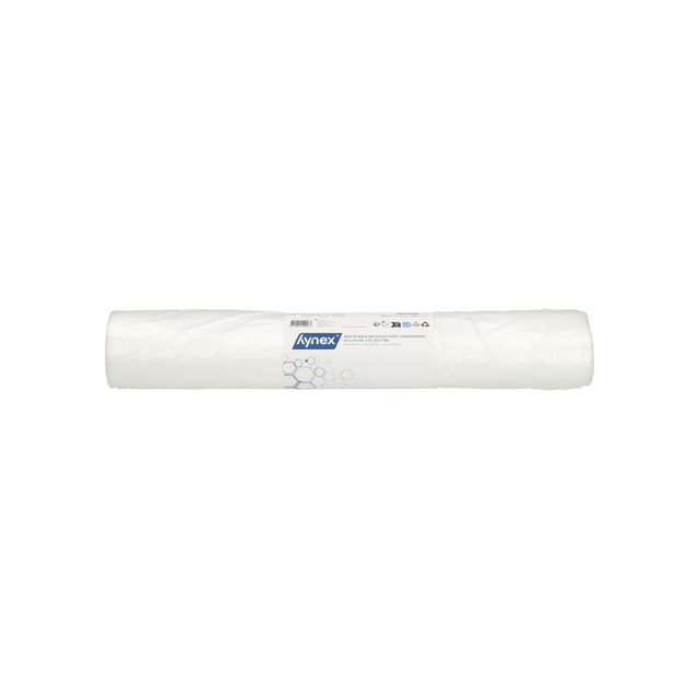 Sac poubelle Hynex 63x70cm HDPE recyclé T15 50L transparent rouleau 50 pièces