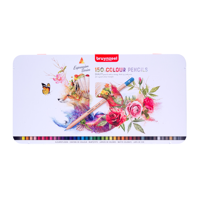 Crayon de couleur Expression assorti boîte métal 150 pièces