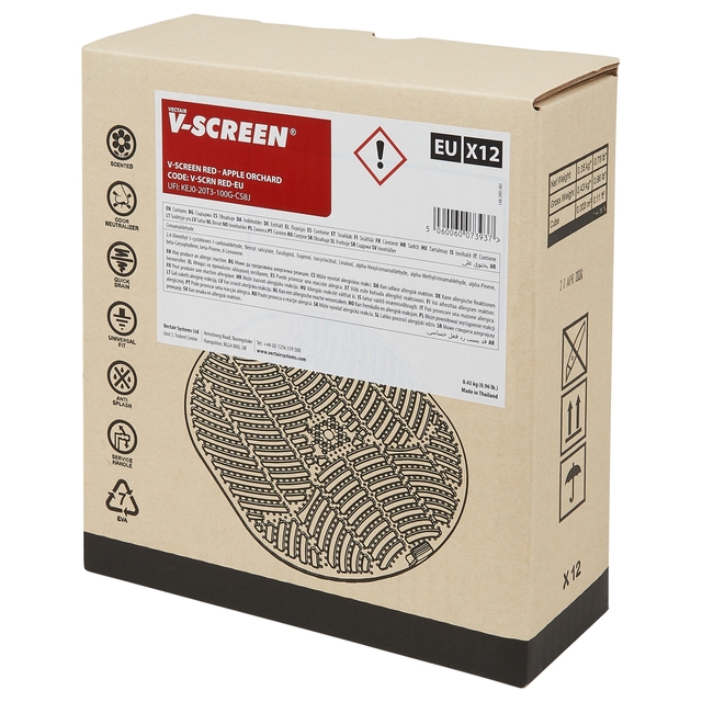 Tapis pour urinoir V-screen Apple Orchard 12 pièces