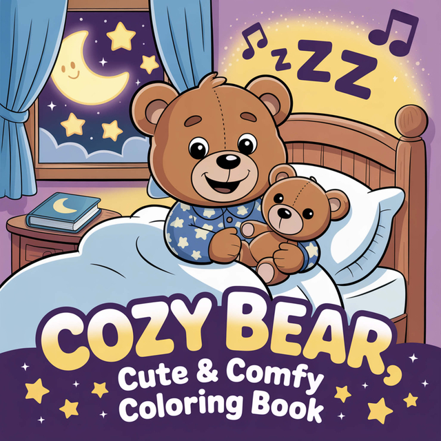Livre de coloriage Cozy Bear 2