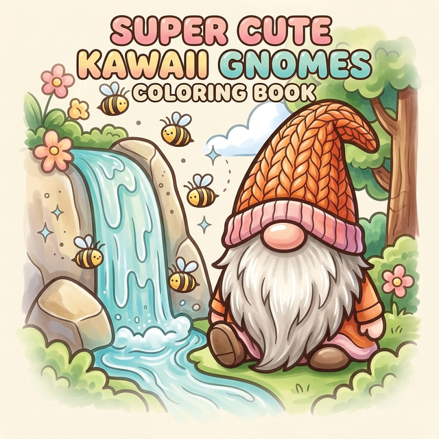 Livre de coloriage  Super Cute Kawaii gnomes
