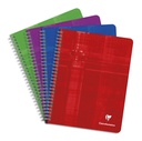 Cahier spirale Clairefontaine 170x220 mm seyès 90 pages 90g assorti