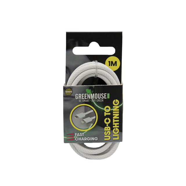 Câble Green Mouse USB-C vers Lightning Woven 1m blister