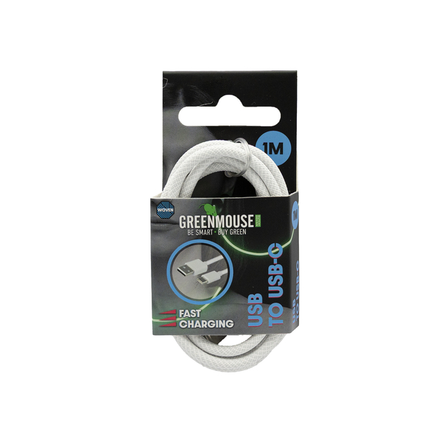 Câble Green Mouse USB-A vers USB-C Data Woven 1m blister