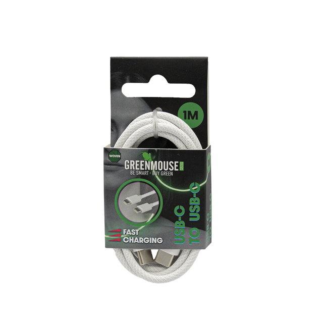 Câble Green Mouse USB-C vers USB-C Data Woven 1m blister