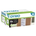 Etiquette Dymo LabelWriter industriel 104x159mm blanc 6 rouleaux à 200 pièces