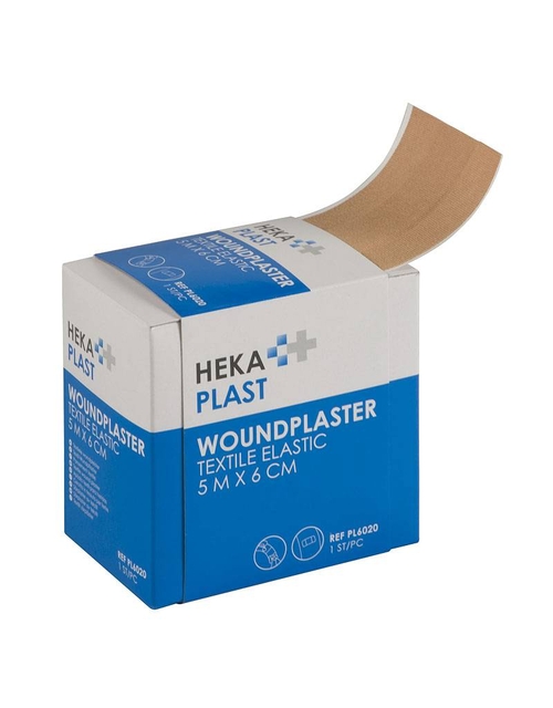 Pansement textile élastique Hekaplast 5mx6cm