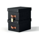 Boîte de rangement Leitz Puro avec couvercle 7L noir set 2 pièces