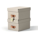 Boîte de rangement Leitz Puro avec couvercle 7L beige set 2 pièces