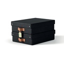 Boîte de rangement Leitz Puro avec couvercle 8L noir set 2 pièces