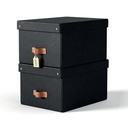 Boîte de rangement Leitz Puro avec couvercle 17L noir set 2 pièces