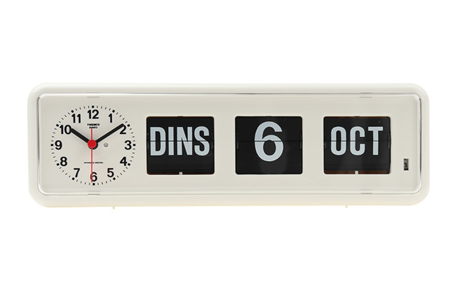 Horloge-calendrier Twemco BQ-38 blanc NL