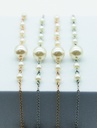 Brillenketting I Need You assorti parels met goud en zilver 4 stuks
