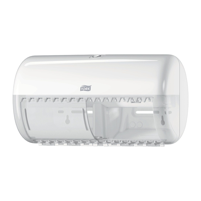 Distributeur papier toilette Tork T4 Elevation 557000 Duo blanc