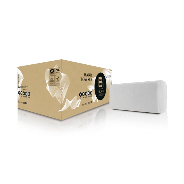 Serviette BlackSatino PT30 Original  274570 pli-V 2 ép 250x230mm blanc 15x 214 feuilles