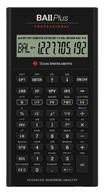 Calculatrice TI BA II Professional