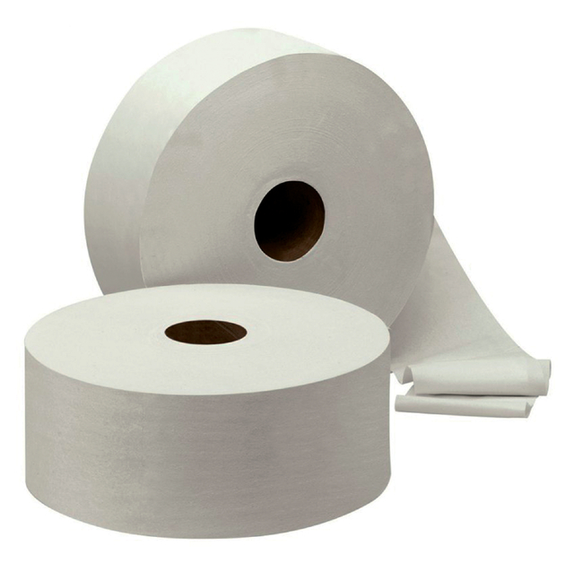 Toiletpapier Cleaninq T1 jumbo groot 2-laags 6x380m wit