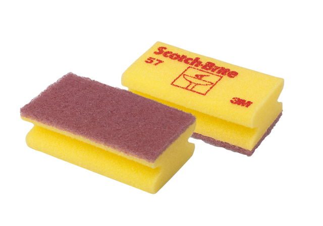 Eponge à récurer Scotch-Brite surface délicate 70x130mm jaune 10 pièces