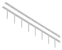Surebindstrip GBC 25mm 10-pins grijs 100 stuks