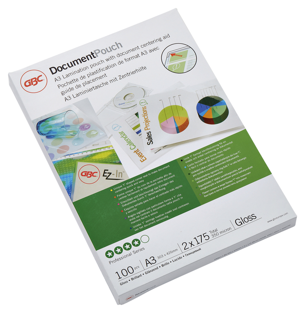 Pochette de plastification GBC A3 2x175 microns 100 pièces