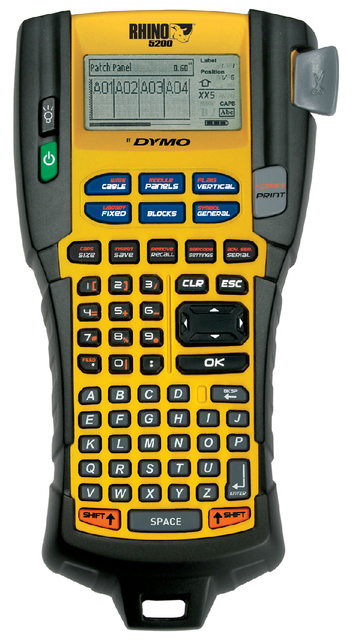 Etiqueteuse Dymo Rhino 5200 Industriel ABC 19mm jaune
