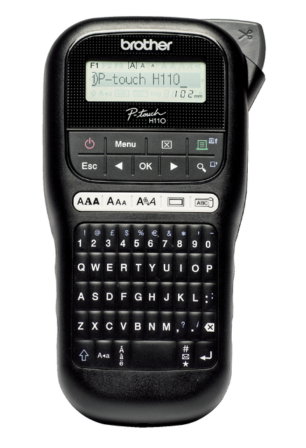Imprimante d'étiquettes Brother P-touch TZ-e PR-H110 portable qwerty 12mm noir