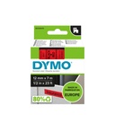 Ruban Dymo LabelManager D1 polyester 12mmx7m noir sur rouge