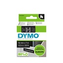 Ruban étiquettes Dymo LabelManager D1 polyester 12mm blanc sur noir