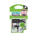 Ruban étiquettes Dymo LabelManager D1 polyester 12mmx5,5m blanc sur noir