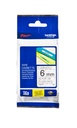 Labeltape Brother P-touch TZe-111 standaard 6mm zwart op transparant
