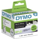 Etiquette adresse Dymo LabelWriter 36x89mm rouleau 260 pièces blanc