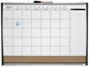 Whiteboard Nobo magnetische planner met prikbord van kurk 58,5x43cm