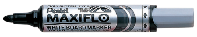 Marqueur tableau blanc Pentel Maxiflo MWL5M ogive 3mm noir
