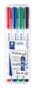 Marqueur tableau blanc Staedtler 301 ogive 1mm assorti 4 pièces