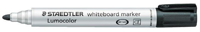 Whiteboardmarker Staedtler Lumocolor 351 rond zwart 2mm