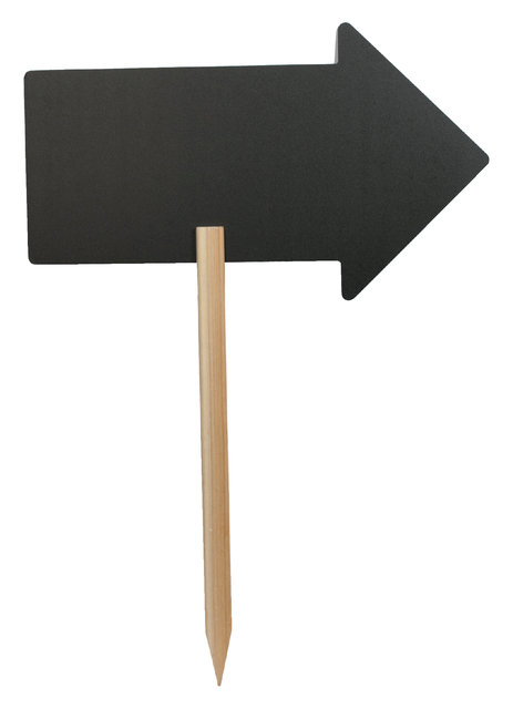 Krijtbord Securit pijl 440x270mm met houten pin