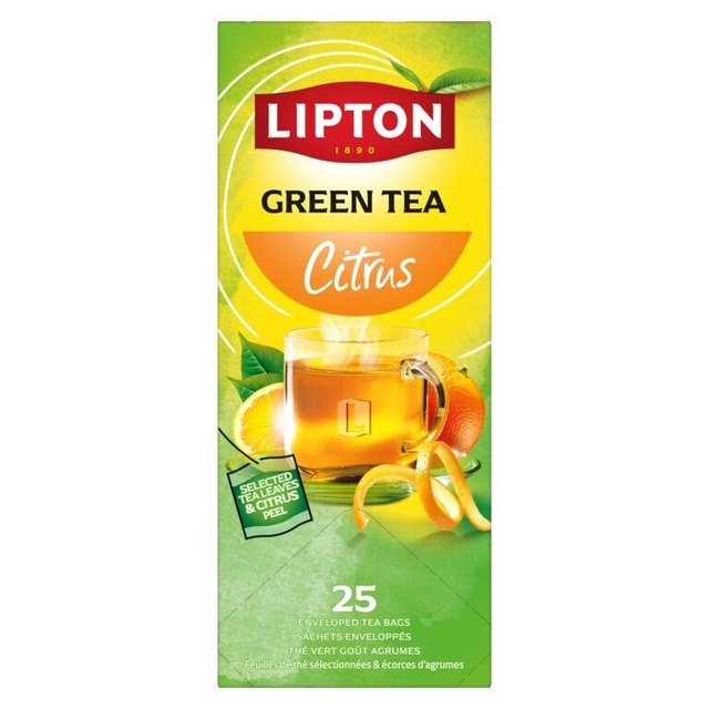 Thee Lipton green tea citrus 25x1.5gr