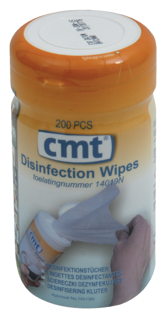 Lingettes désinfectantes CMT pot 200 pièces