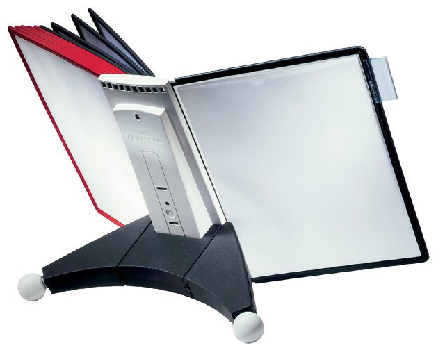 Pupitre de table Durable 5632 Sherpa 10 pochettes rouge/noir