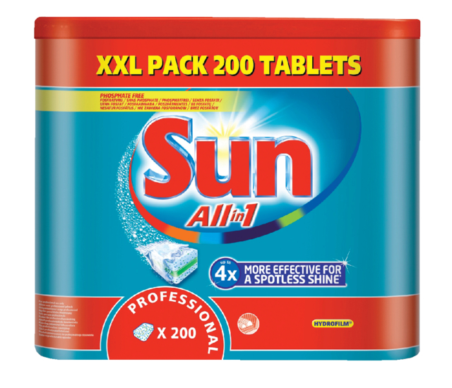 Vaatwastabletten Sun Professional 200 stuks