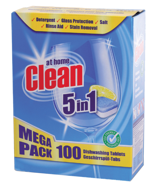 Vaatwastabletten At Home Clean 5-in-1 100 stuks