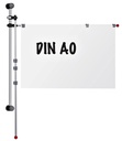 Support mural Hebel avec 2 bras pivotants 1,32m gris