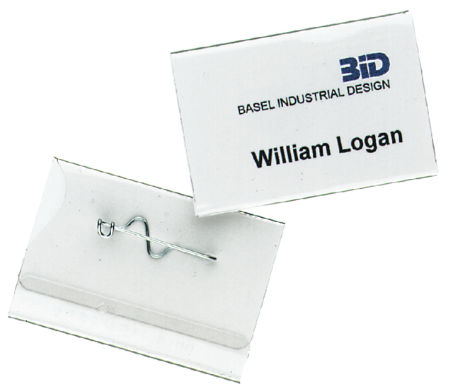 Badge Durable 8100 avec épingle 40x60mm