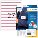 Etiquette badge HERMA 4512 63,5x29,6mm blanc/rouge 540 pièces