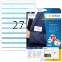 Etiquette badge HERMA 41513 63,5x29,6mm blanc/bleu 540 pièces