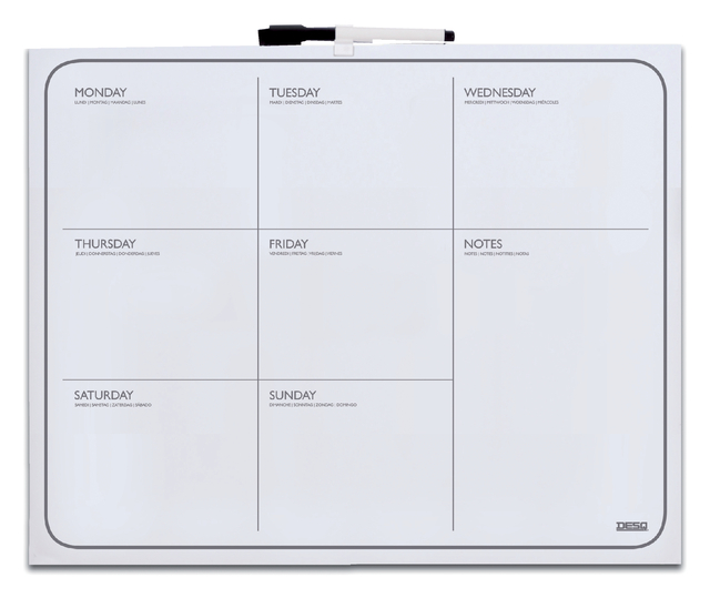 Planning semaine Desq 40x50cm magnétique