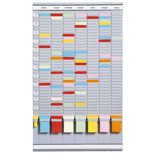 Planning semainier Djois 35 encoches gris