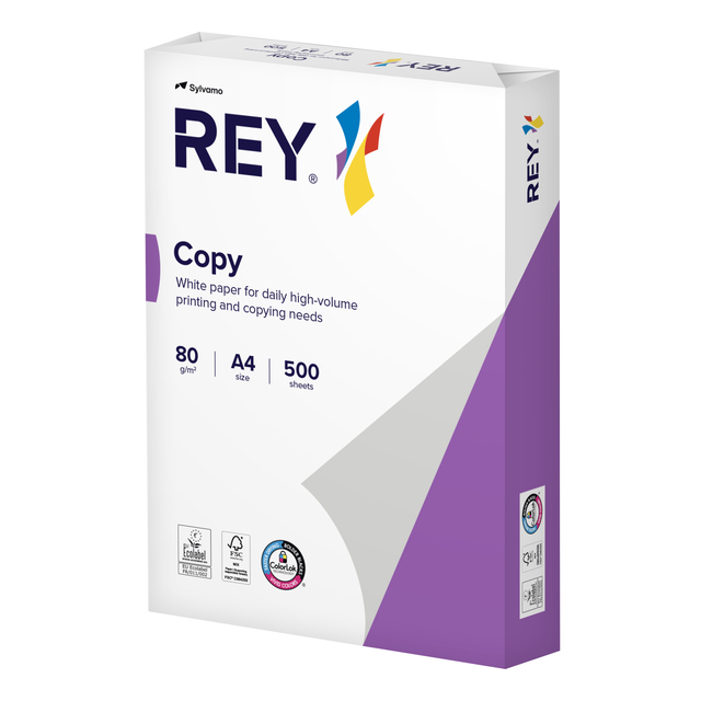 Kopieerpapier Rey Copy A4 80gr wit 500 vel